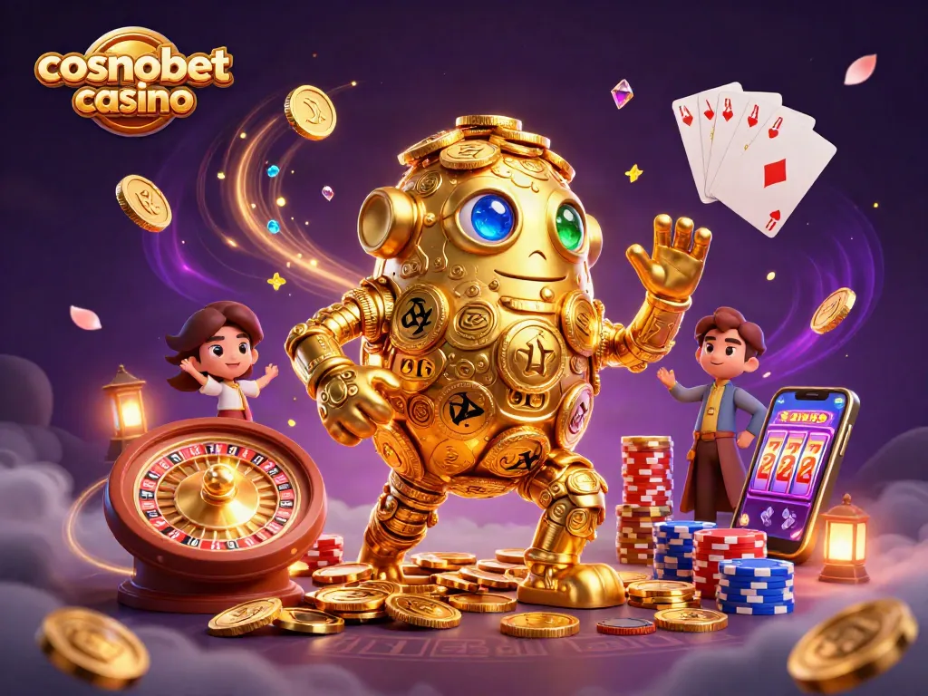 Experience the thrill at Cosmobet Casino with vibrant 3D characters and dynamic gaming elements.