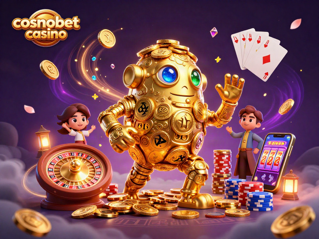 Experience the thrill at Cosmobet Casino with vibrant 3D characters and dynamic gaming elements.